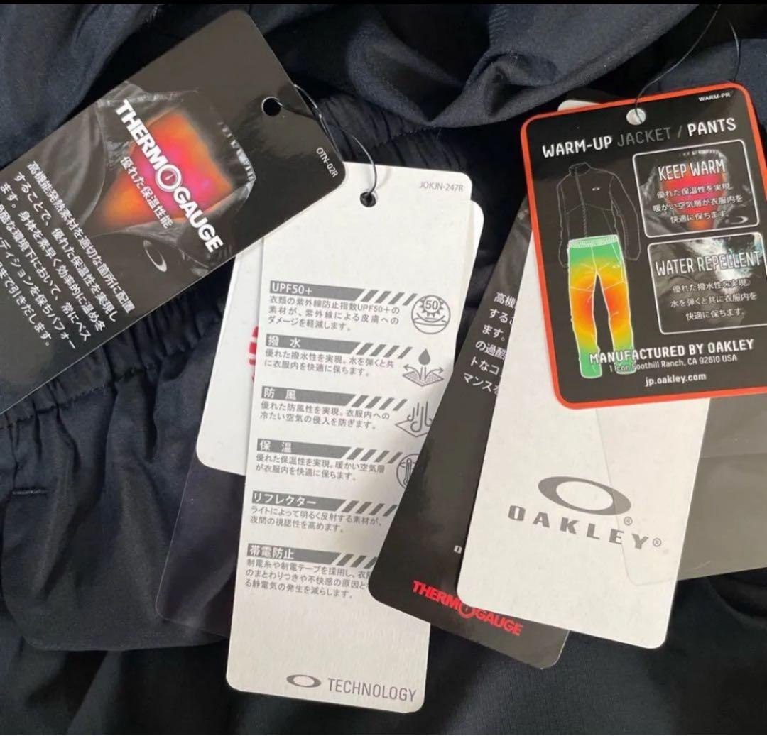 オークリー　メンズ　ウィンドブレーカー　軽量　撥水　ブラック　黒　上下　M