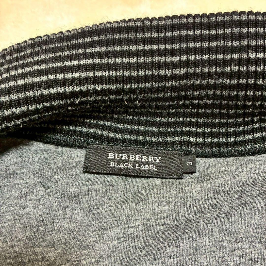 BURBERRY BLACK LABEL ドライバーズニット　ジャケット　黒　3