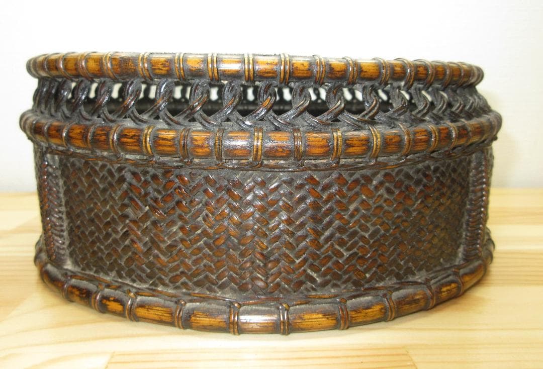 送料込【逢絢亭】茶道具 炭斗 京塗 唐物写 炉用 塗師 木村表恵 共箱入り