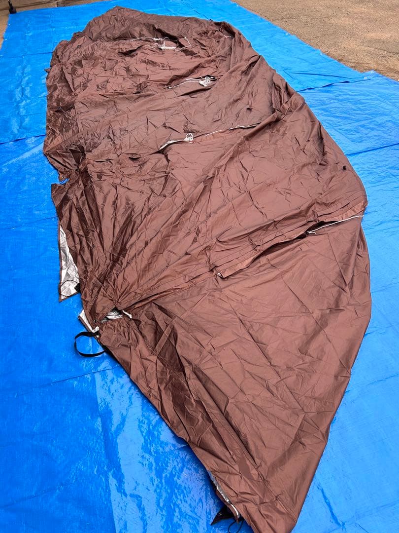 【美品】フィールドア トンネルテント620 ダークブラウン