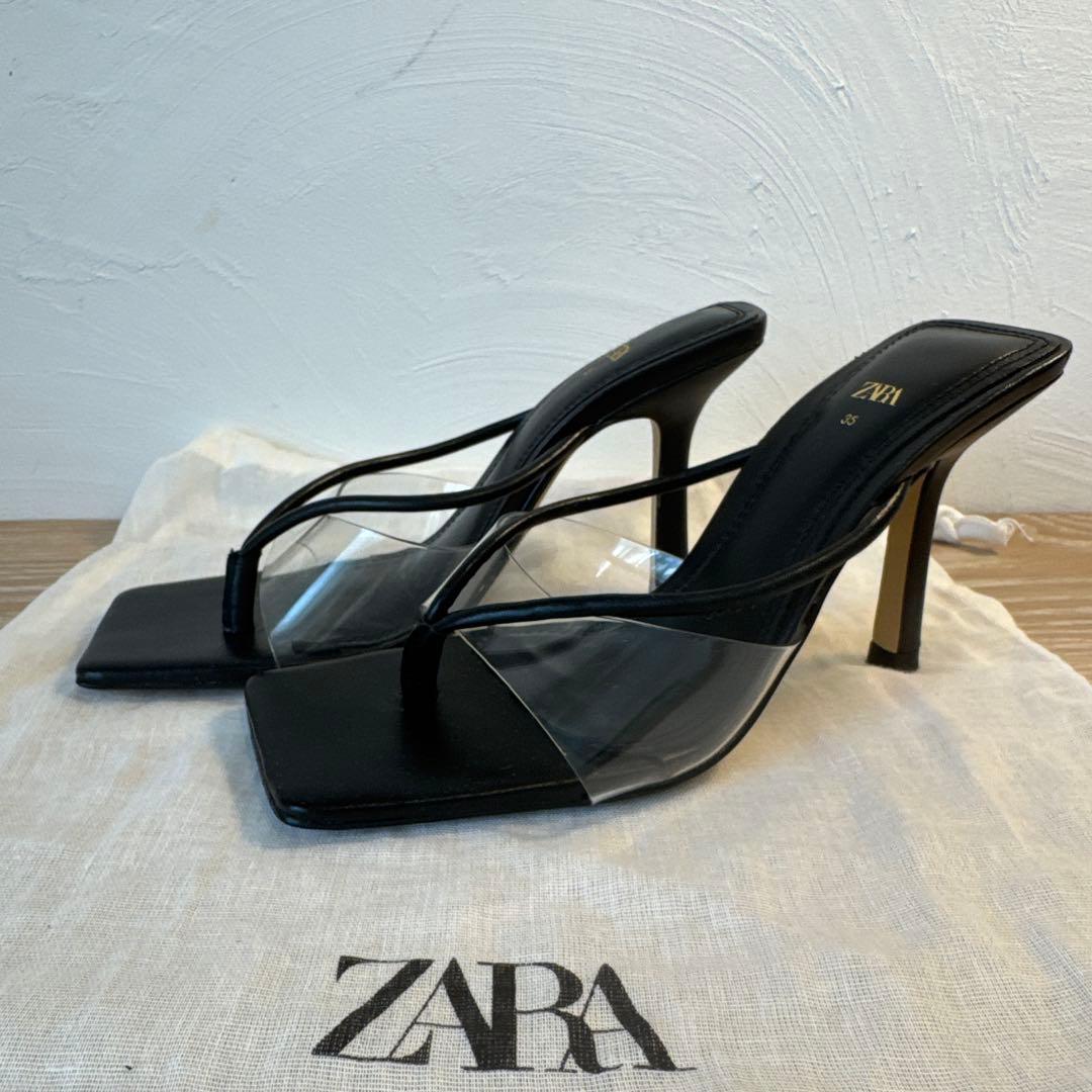ZARA ブラック ミュール 35サイズ