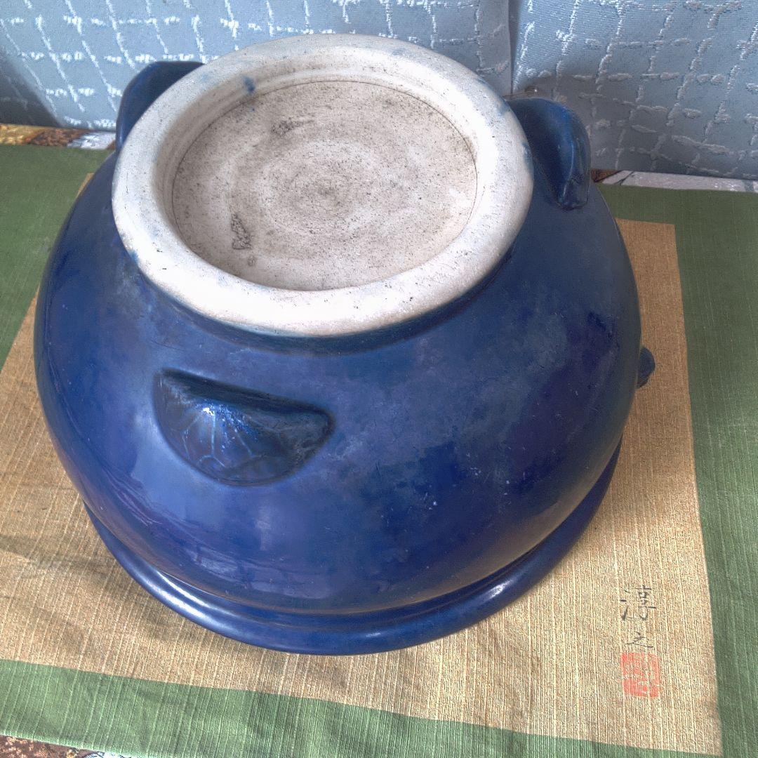 中国美術？ 香炉 中国 骨董 藍釉 青釉 瑠璃釉 伊万里？