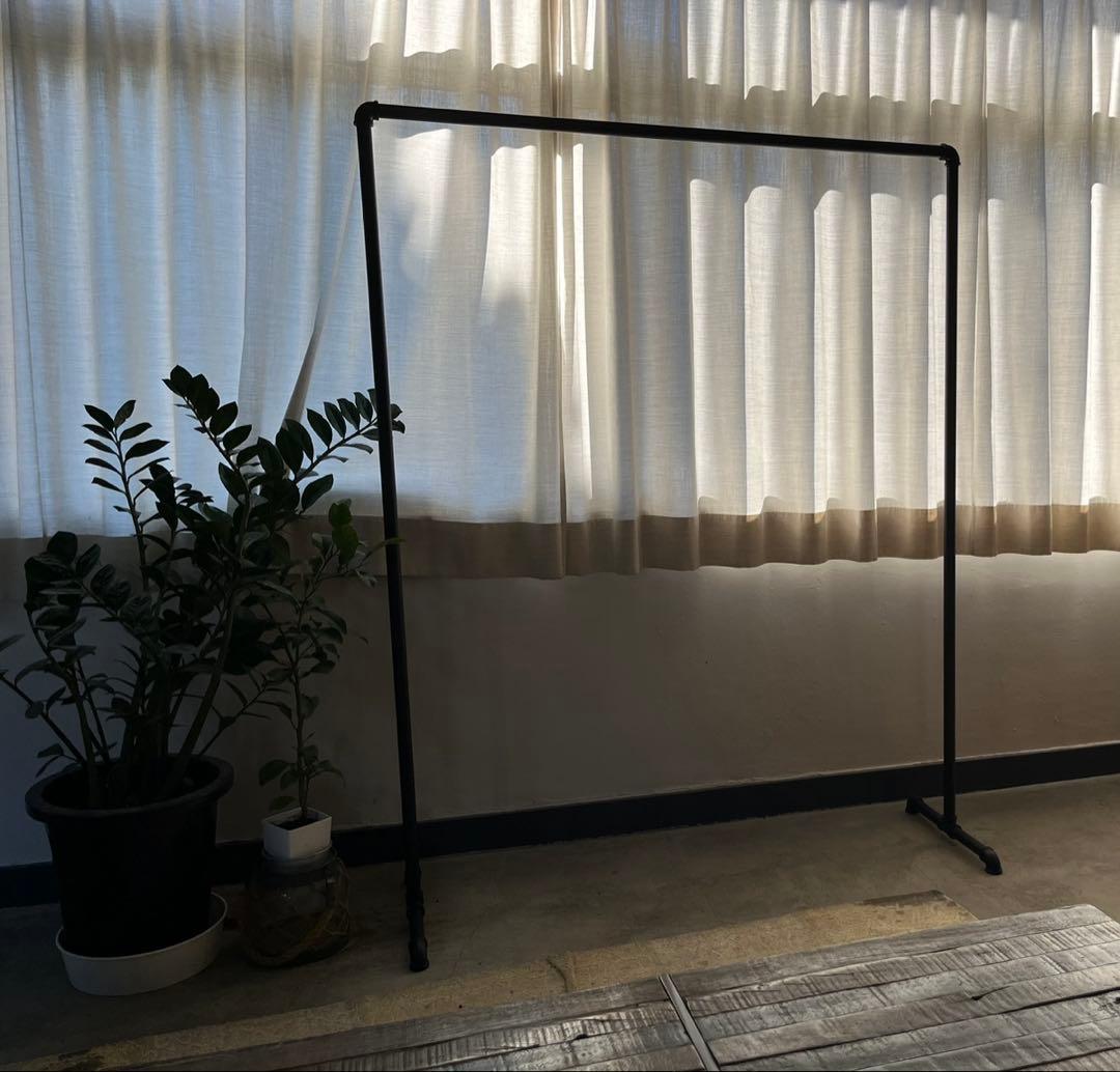 ラック 150 アイアン ハンガーラック パイプ 黒 服 収納 古着 什器