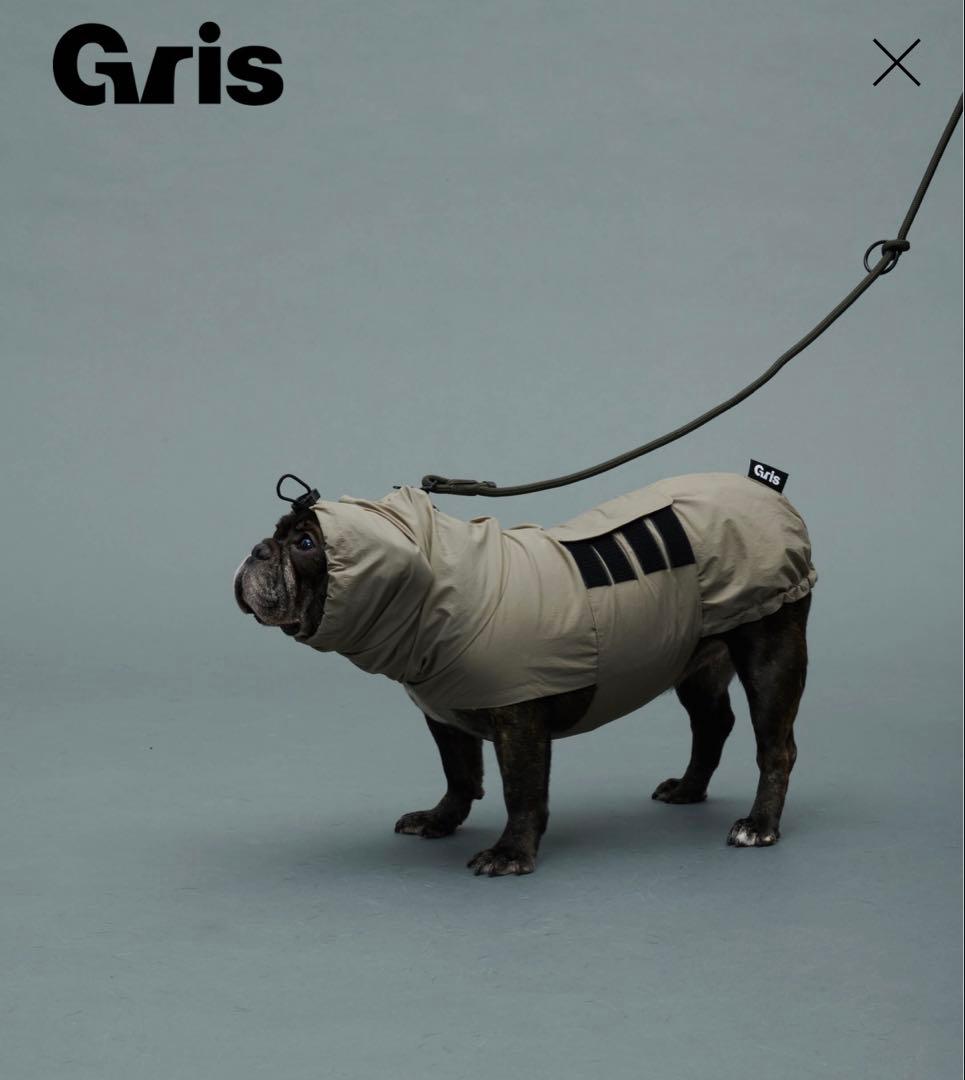 Gris カーキ色 フード付きレインコート