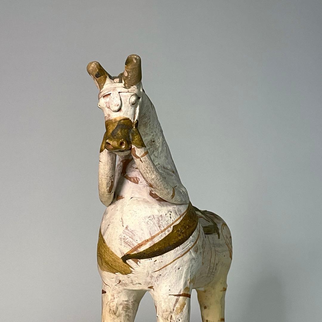 ヴィンテージ ペルー プカラ フォークアート ロバ 馬のオブジェ