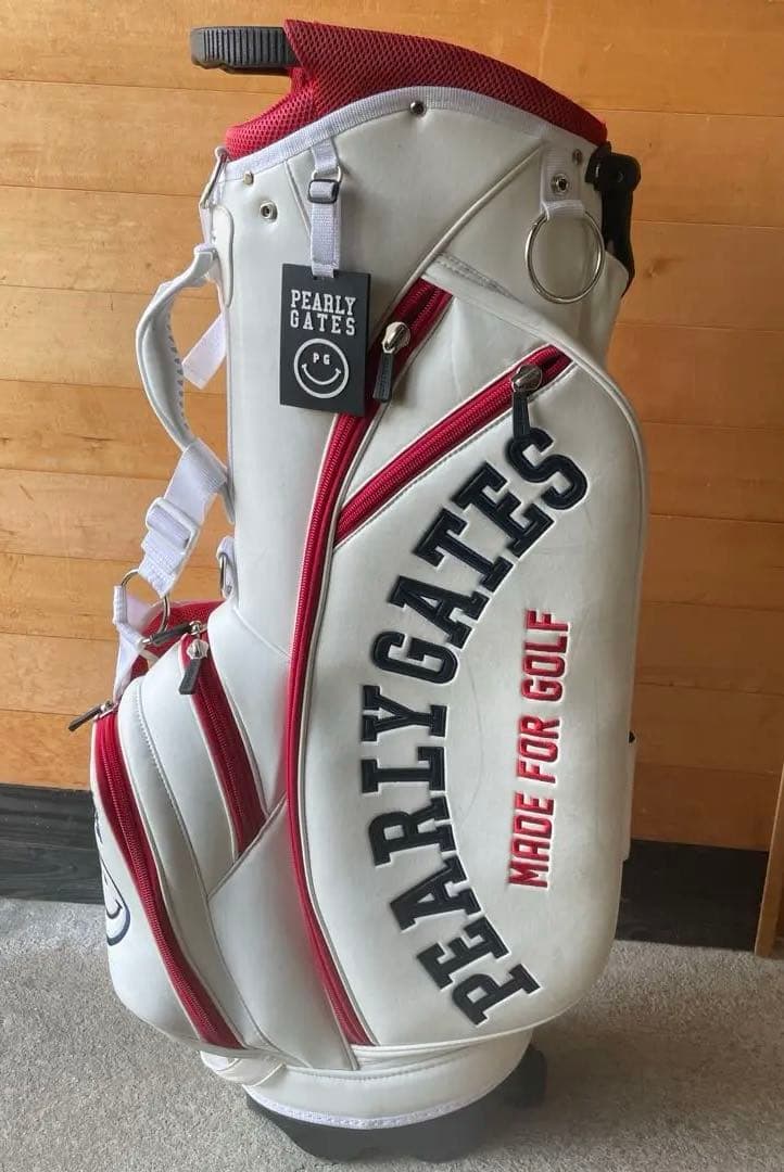 PEARLY GATES ゴルフキャディバッグ 89 赤　白　パーリーゲイツ