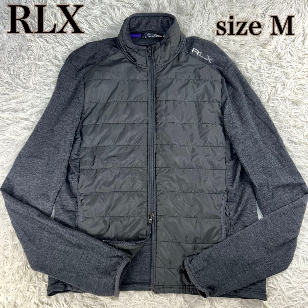 【外観美品・洗える】RLX ポロラルフローレン　中綿ジャケット　黒　M　ゴルフ