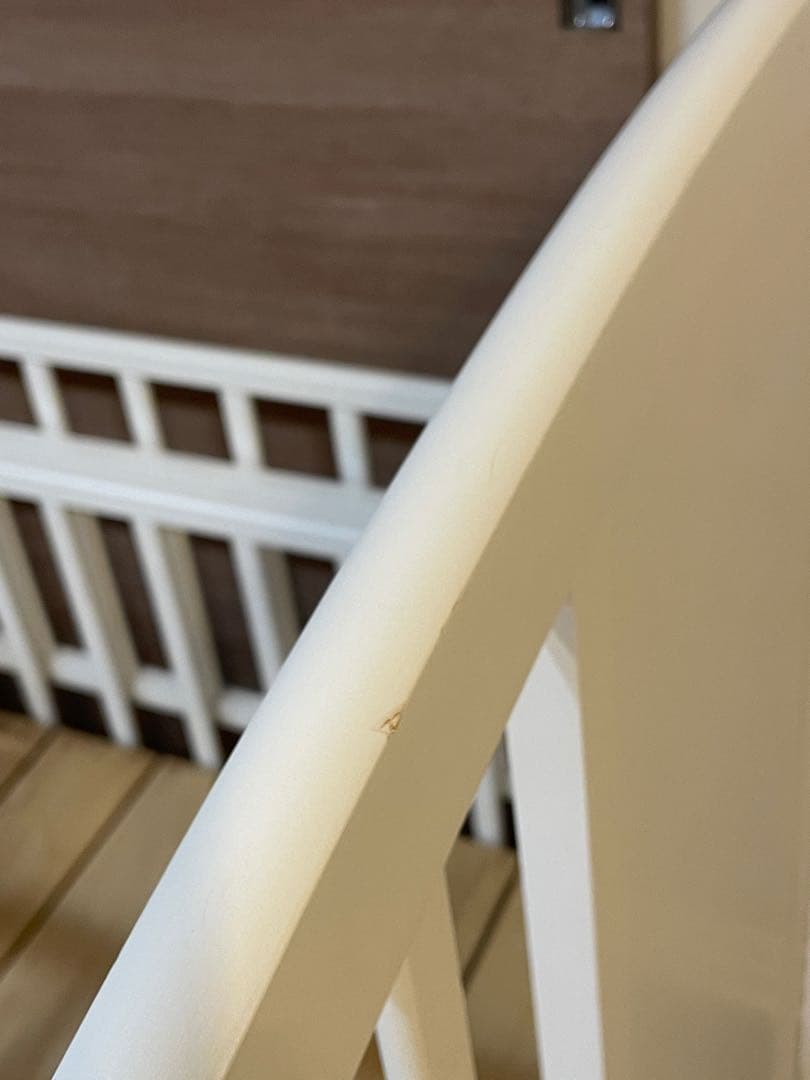 ホワイト 木製 ベビーベッド キャスター付き