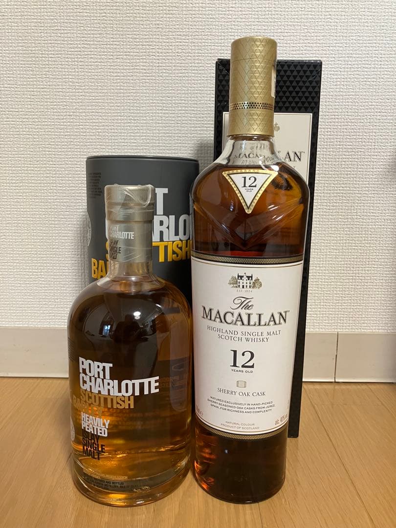 【ウイスキー】　2本セット（ポートシャーロット、マッカラン）
