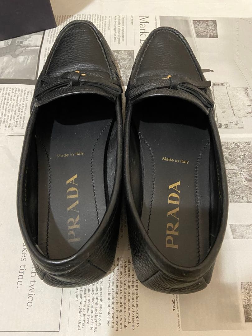 PRADA プラダ レザー ドライビングシューズ パンプス ブラック 37