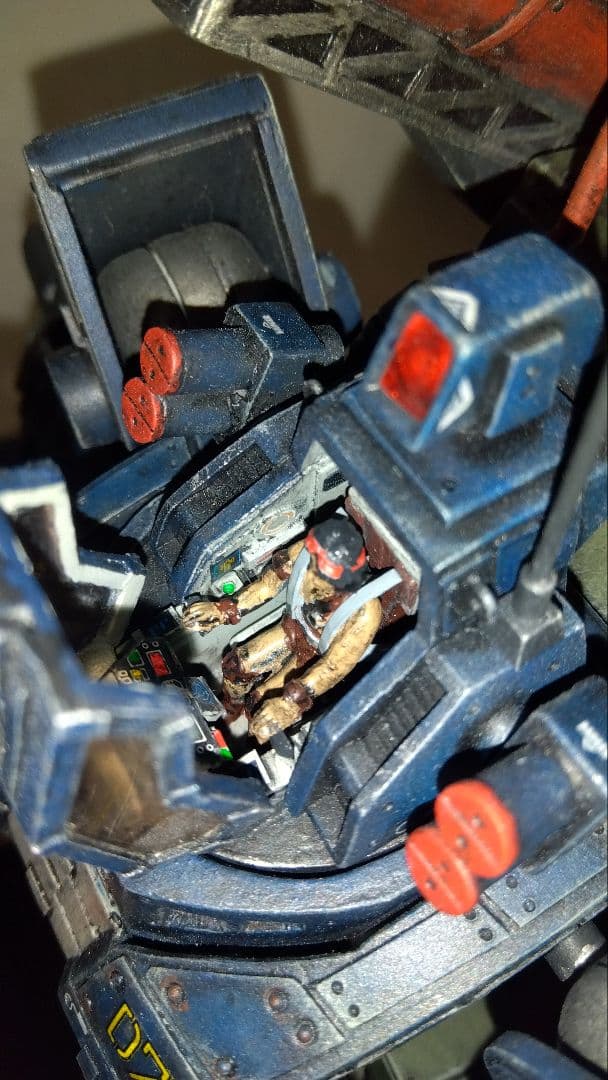 旧キットタカラ1/48ダグラム改造完成品 朽ちダグラムポーズ可能 ジオラマ付き