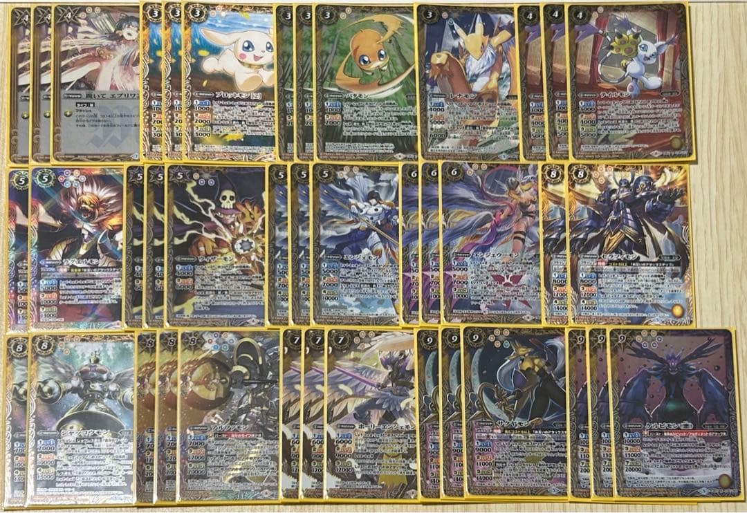 BS バトスピ 黄 デジモン デッキ + パーツ