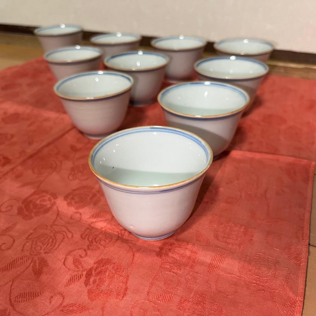 煎茶道具　茶器　茶碗　10客セット　柄揃えサイズバラ