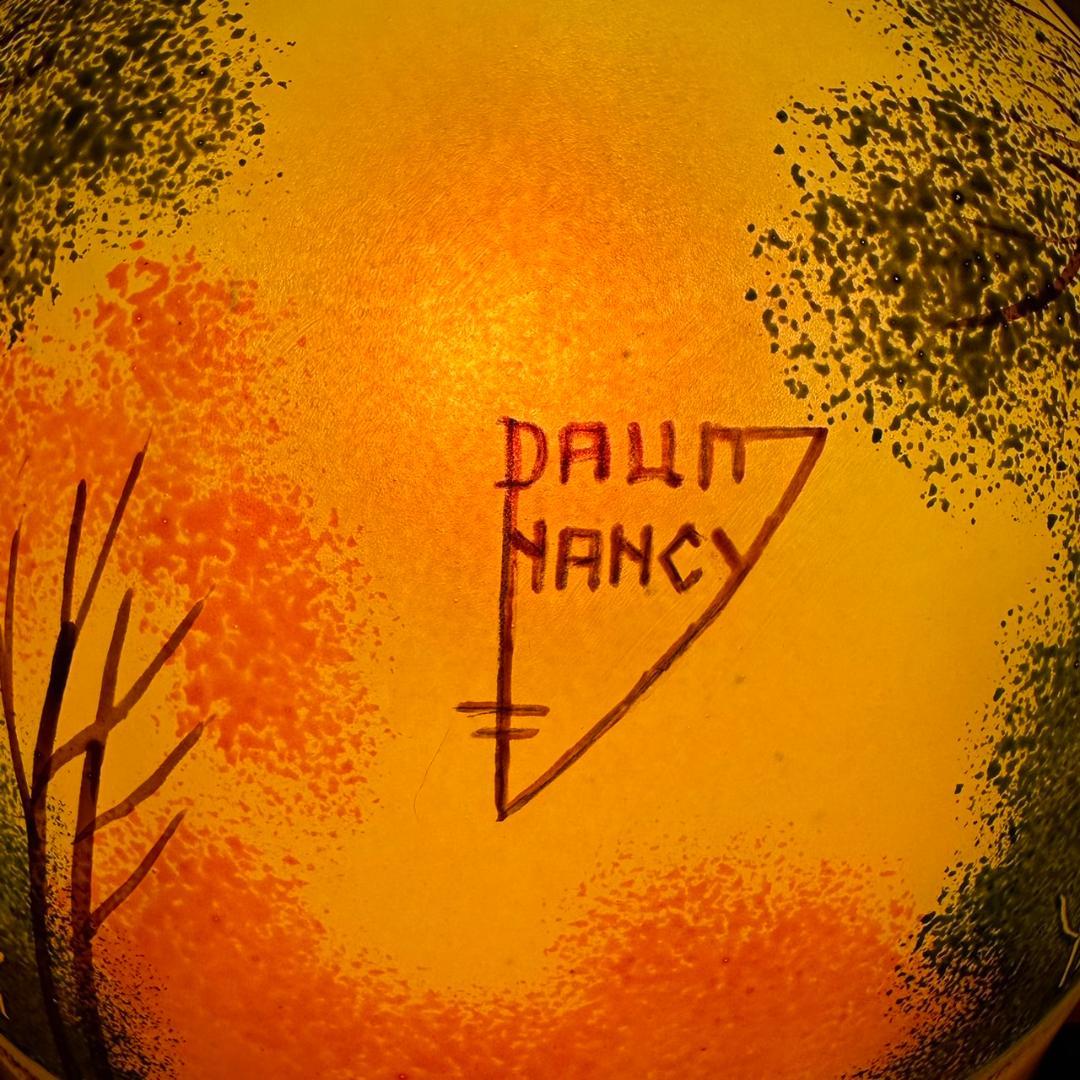 ドームナンシー　吊り卓上照明　アンテルカレール　被せガラス　高さ40cm