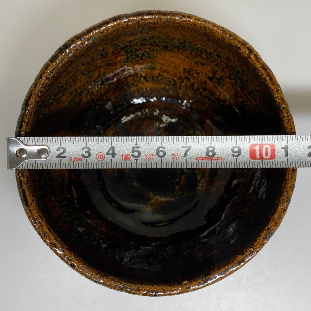 大樋一平造　大樋焼茶碗　共箱　直径約12cm 東N7-0909☆2F