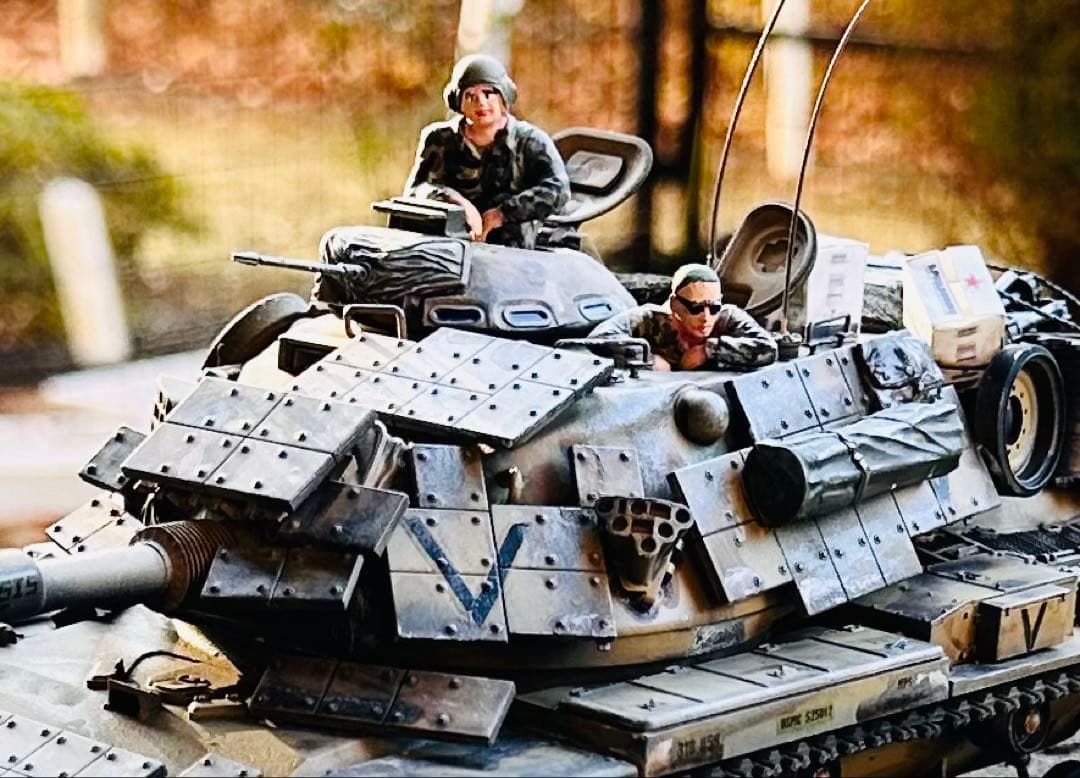 完成品プラモデル1/35タミヤ製アメリカM60A1リアクティブアーマー