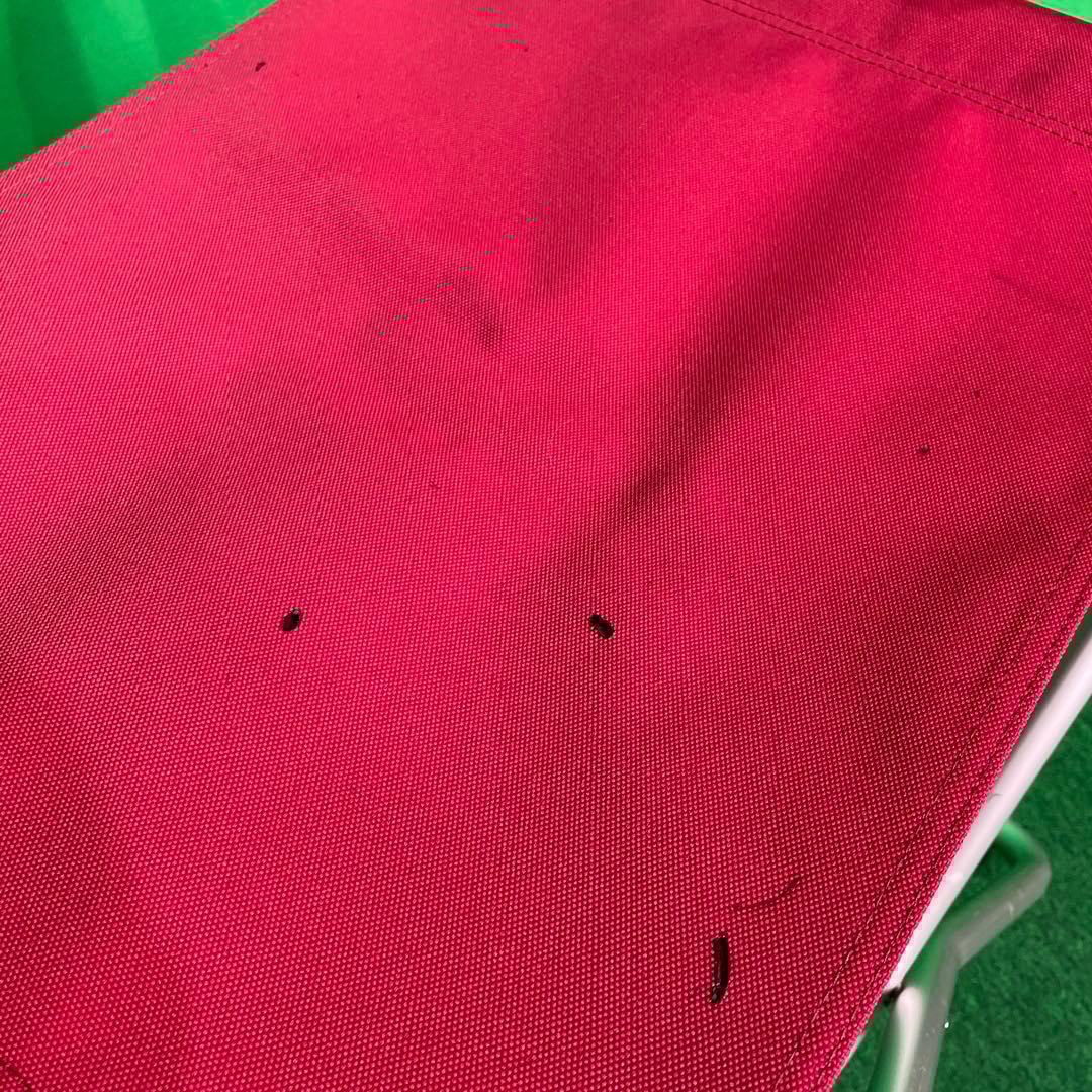 スノーピーク　 peak　FDチェアワイド　RD 座面火の粉穴開き有