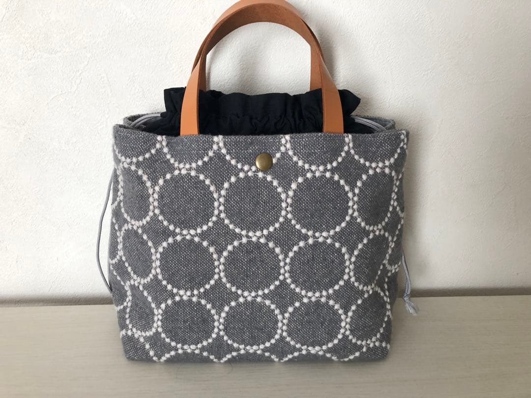 ハンドメイド　巾着バッグ　ミナペルホネン　タンバリン　かばん