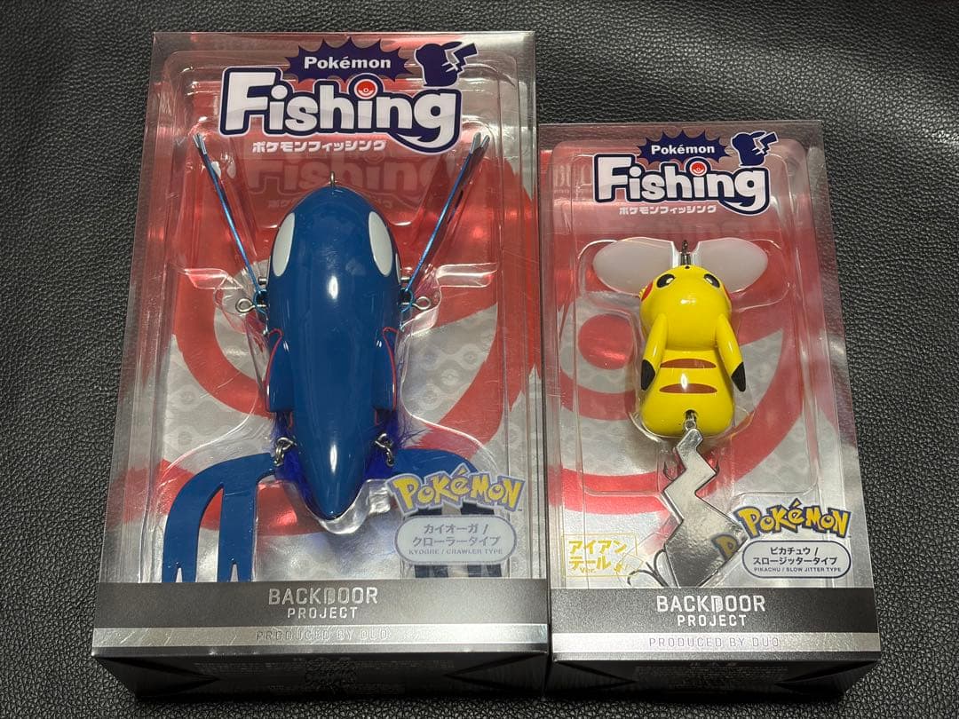DUO ポケモンフィッシング カイオーガ、ピカチュウアイアンテール