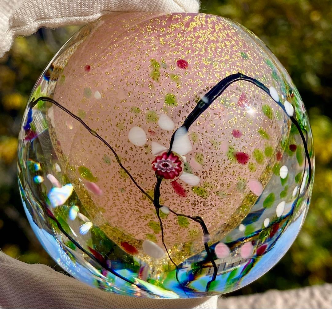 ガラス作家＊黒木国昭　ガラスアート光琳　花器　花瓶　置物　ペーパーウェイト　文鎮