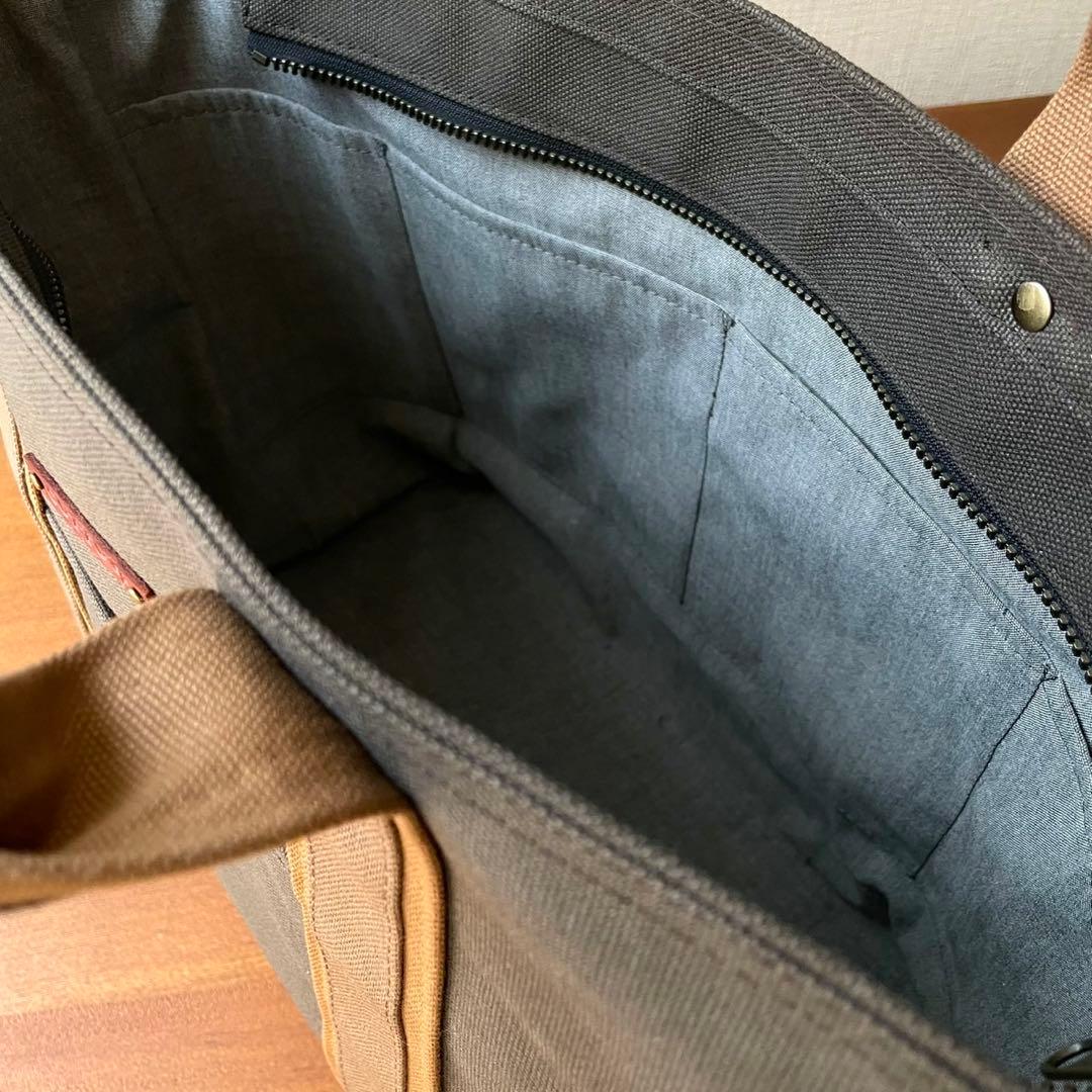 8号帆布トートバッグ(W)ブルージェイド×コーヒー　Zさま専用