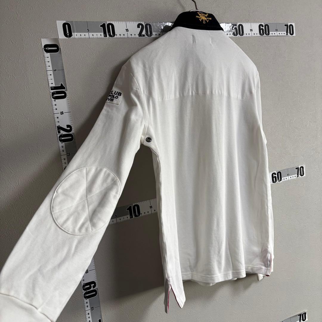 黒白POLO ポロ Ralph Lauren ラルフローレン 長袖ラガーシャツM
