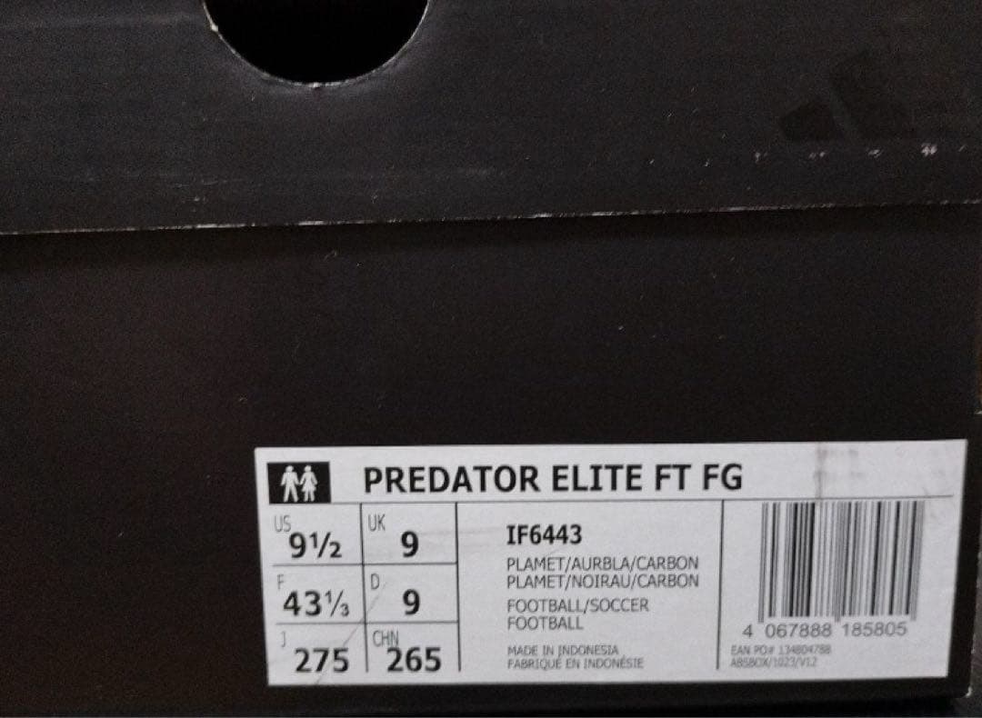 adidas Predator ELITE FT FG　27.5 \"ロングタン\"