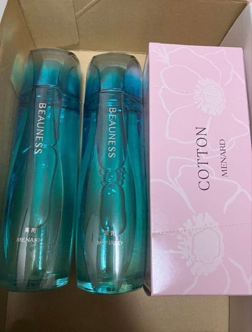 新品未使用品　メナード　新　薬用ビューネB 160ml×2本セット　コットン付き