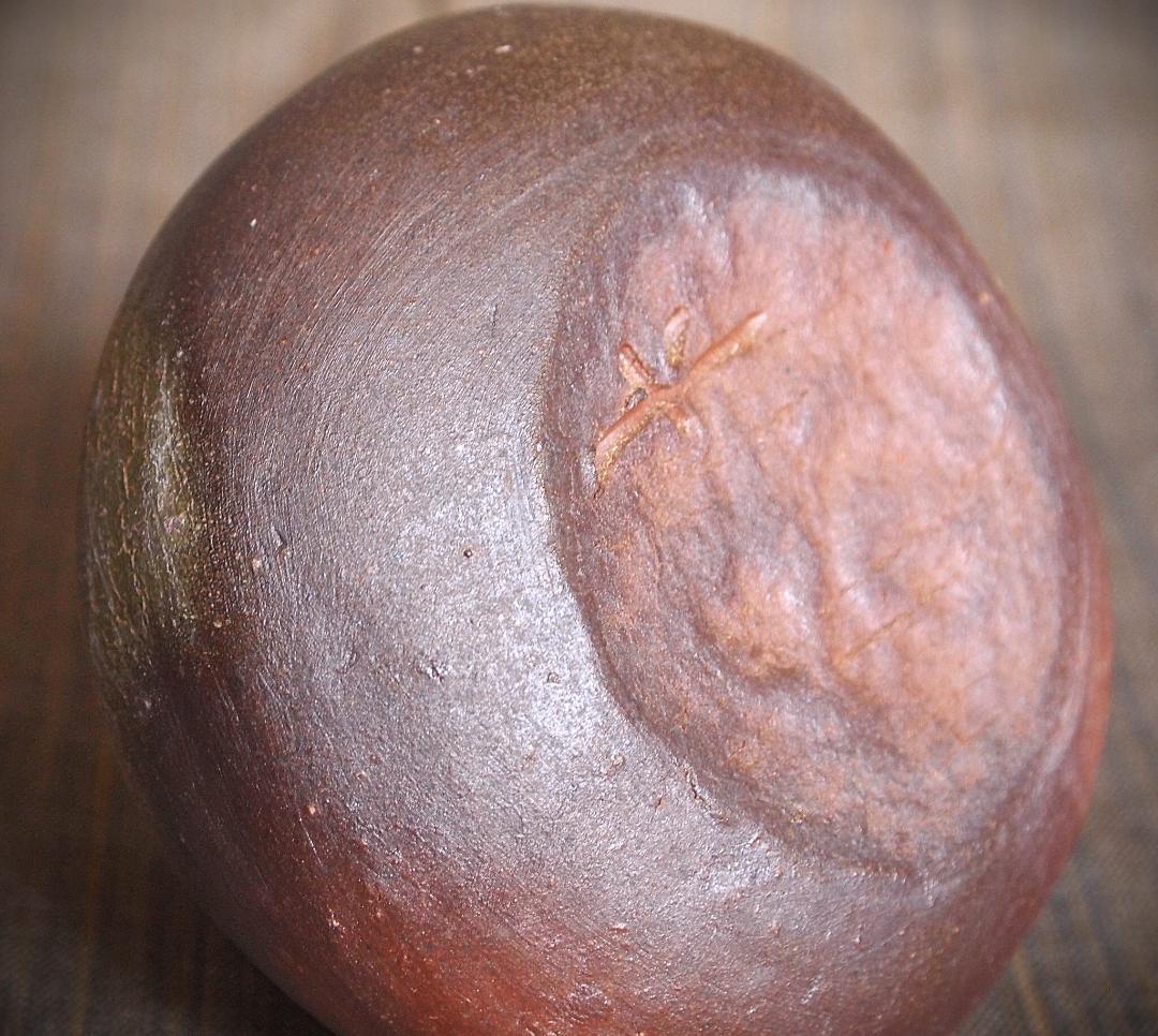 人気作家★中村和樹【師：中村真・中村六郎】★備前【窯変】徳利★共箱・布