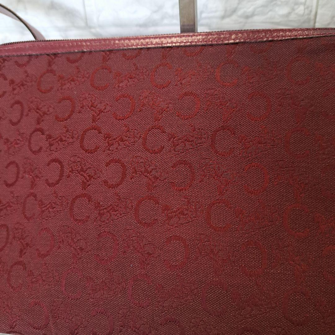 ✨️超美品✨️CELINE セリーヌ　Cマカダムキャンバス カーフワインレッド
