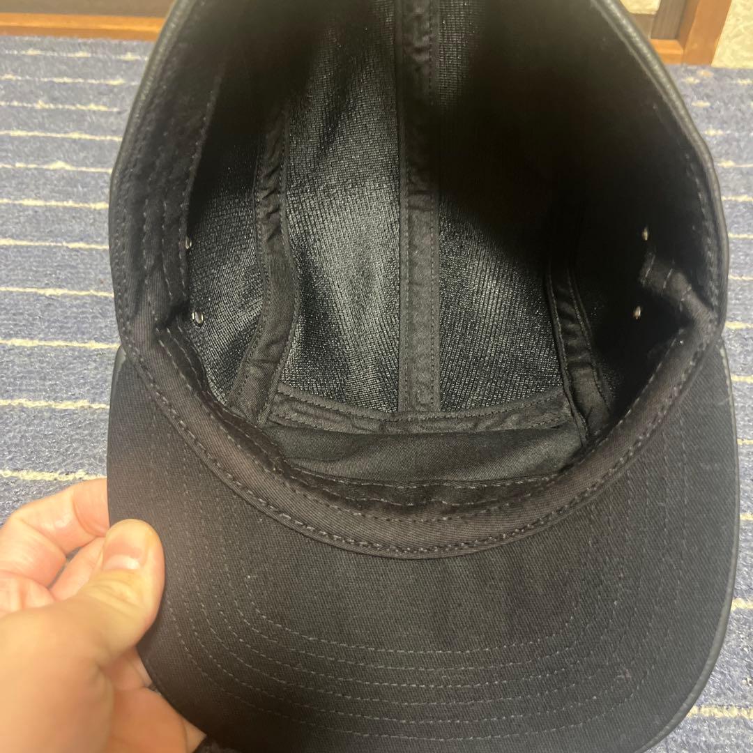 美品✨ supreme キャップ 黒 レザー 本革