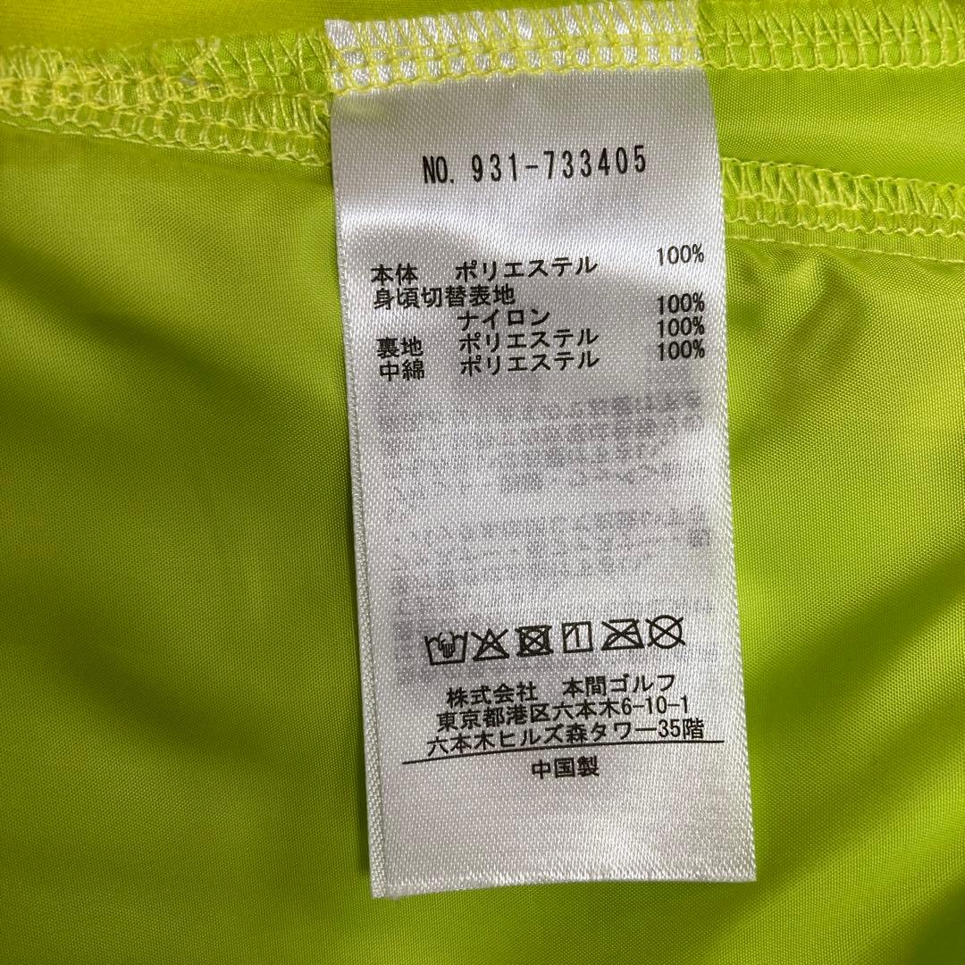【美品】本間 HONMA ベスト中綿入ゴルフウェア Mメンズ黄golfGOLF