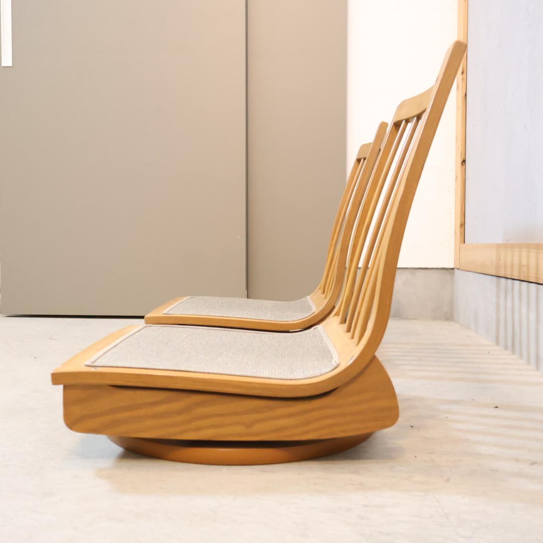 karimoku カリモク家具 KIGUMI 木組 タモ材 回転座椅子 2脚