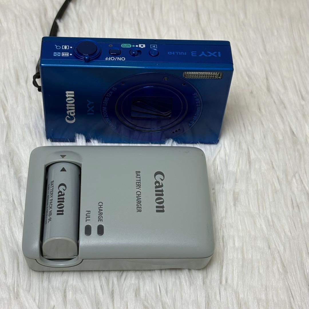 Canon カメラ　IXY 3 PC1736 充電器　ブルー　コンデジ　動作品