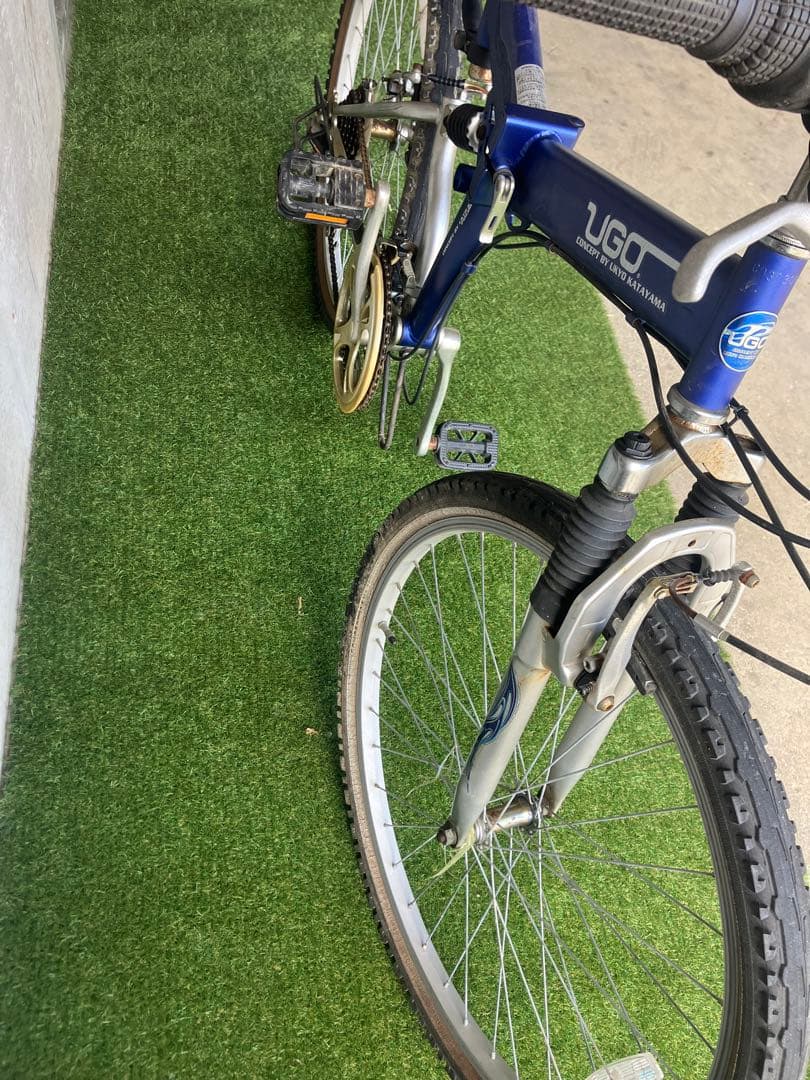 UGO 片山右京モデル　マウンテンバイク 青　折りたたみ式