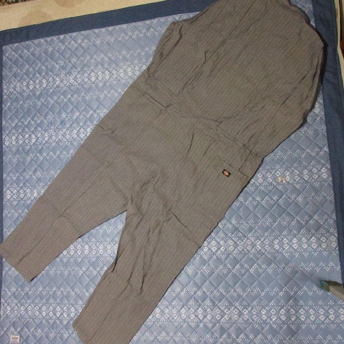 特大 4XL★ディッキーズ 48977 フィッシャーストライプ 長袖 ツナギ D