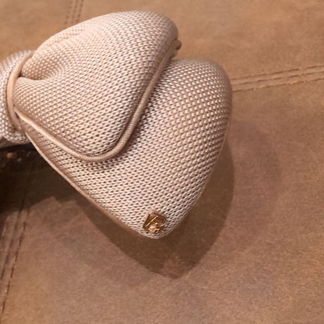 【美品】アレクサンドルドゥパリ バレッタ リボン ベージュ フォーマル およばれ