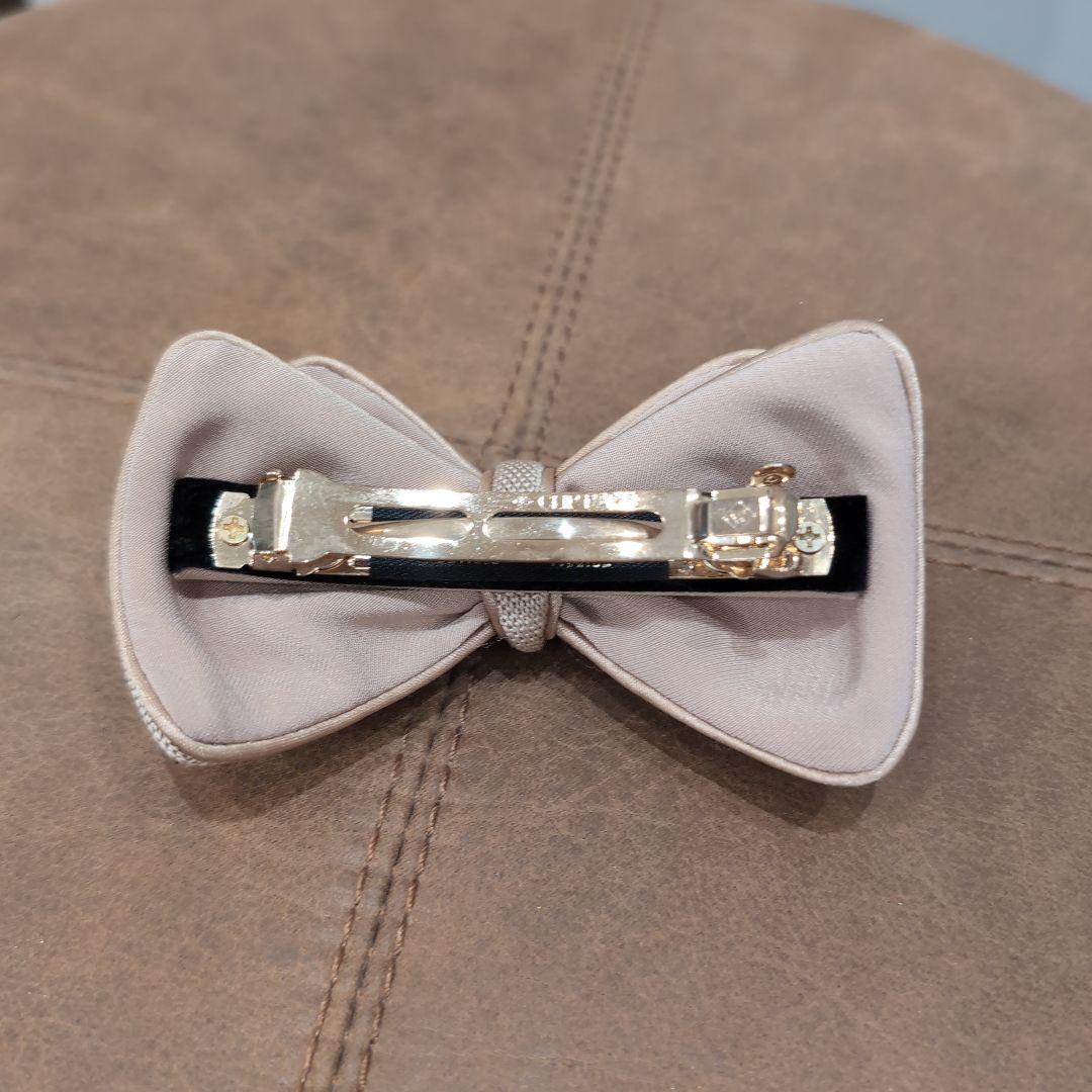 【美品】アレクサンドルドゥパリ バレッタ リボン ベージュ フォーマル およばれ