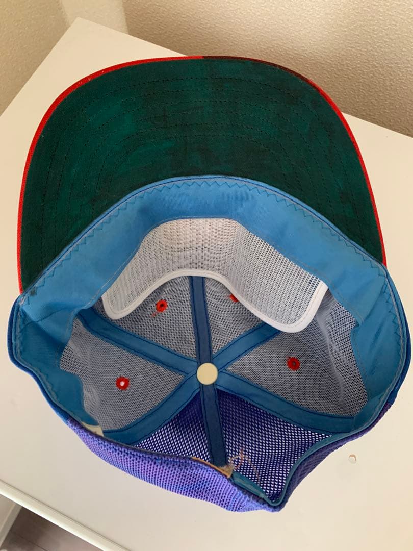 【70s】メッシュキャップ 刺繍ロゴ プロ野球 帽子 ヴィンテージ