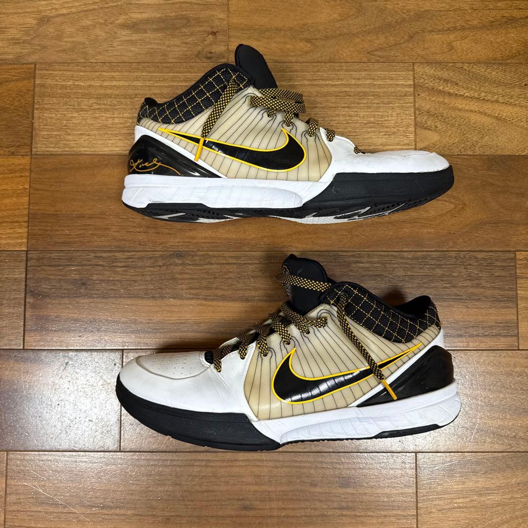 シューズ(男性用) NIKE Kobe 4 Protro White Black Del Sol