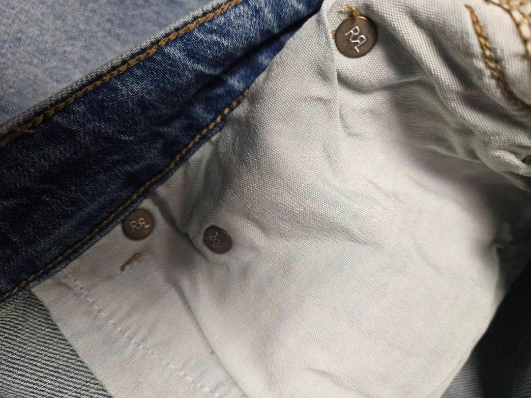 MJ【新品未使用】DOUBLE RRLダメージ加工デニムパンツ（36）