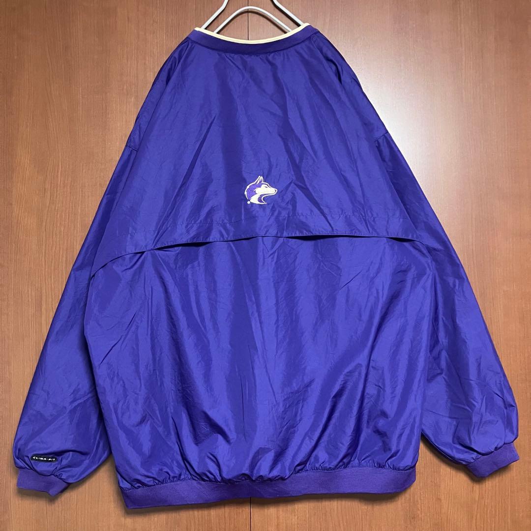 NIKE ナイキ　00s ナイロンプルオーバー　カレッジロゴ　刺繍　3XL