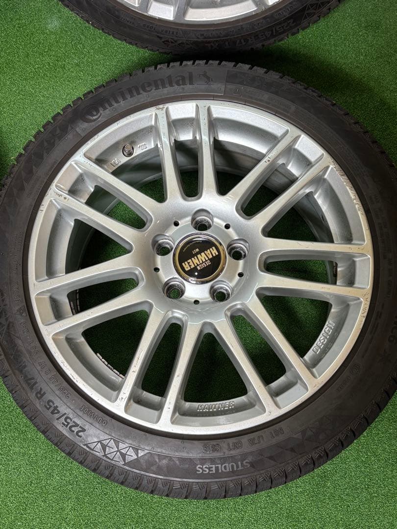 バリ溝‼️225/45R17 PCD112 コンチネンタルスタットレスホイール4本