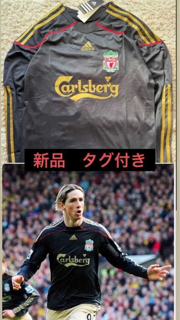 ［正規・新品タグ付き・希少］リヴァプール　0910アウェイユニフォーム　長袖　M
