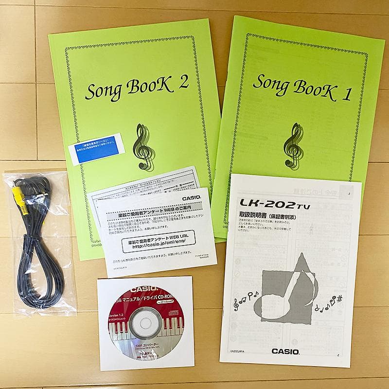 【美品】CASIO 光ナビゲーション キーボード LK-202TV スタンド付き