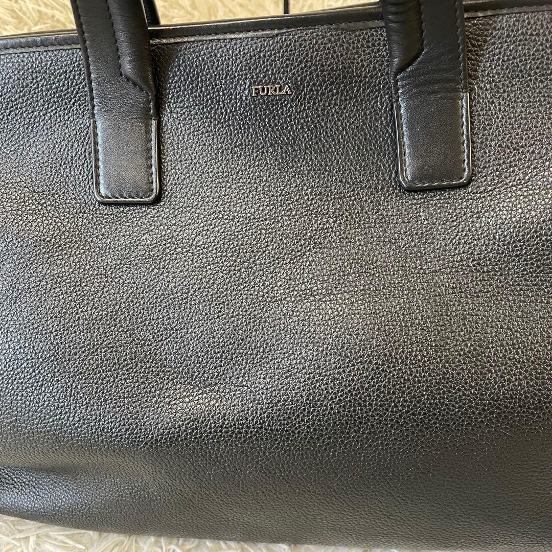 フルラ 手提げバッグ ビジネスバック ブラック シボ革 FURLA A4