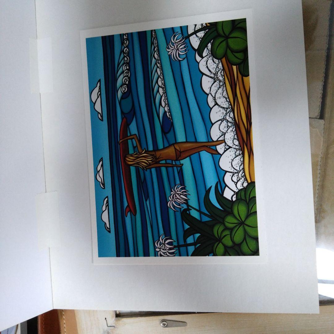 H. Brown サーフアート フレーム付き原画