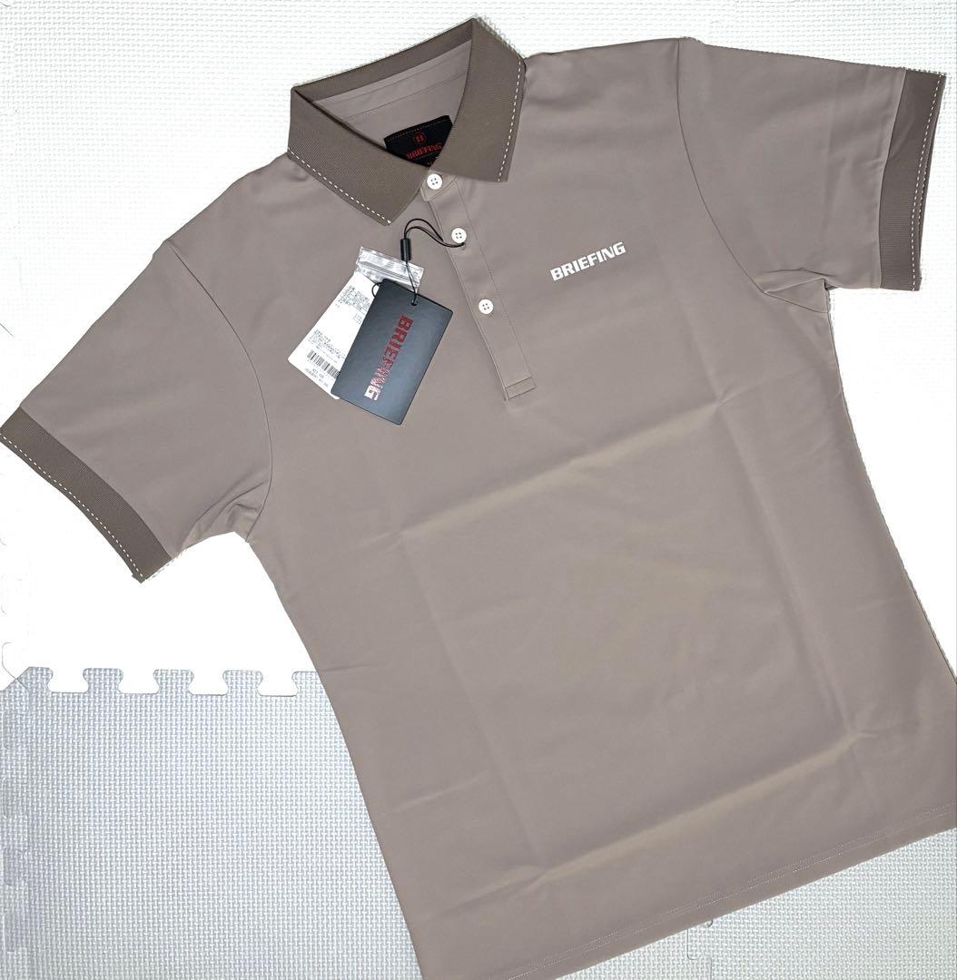 BRIEFING BACK LOGO LINE POLO（GRAYGE／ M）
