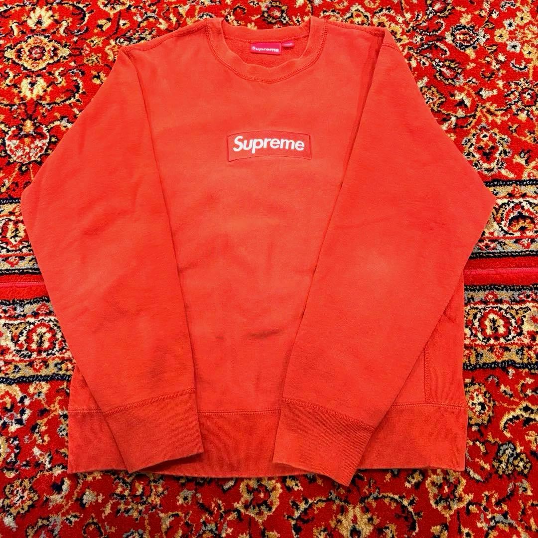 トップス Supreme box logo crewneck rust 18AW