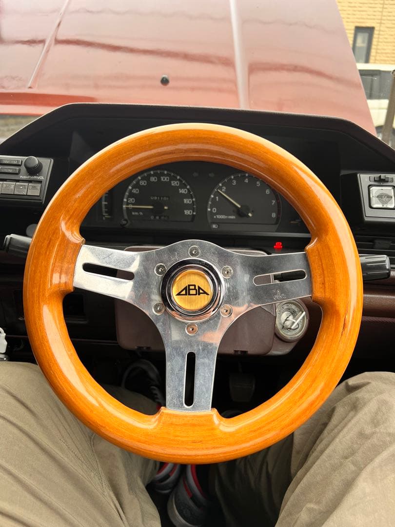 OBA ウッド ステアリング 28π